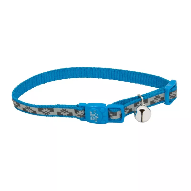 Lazer Brite Reflective Adjustable Breakaway Cat Collar Shamrocks