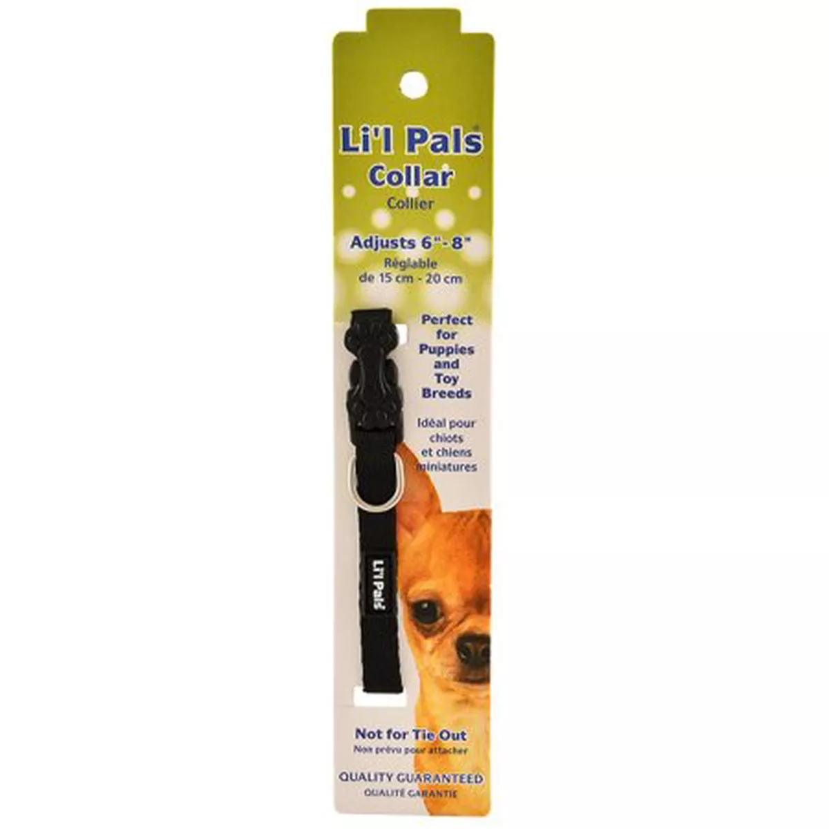 Li’l Pals Adjustable Dog Collar, Black