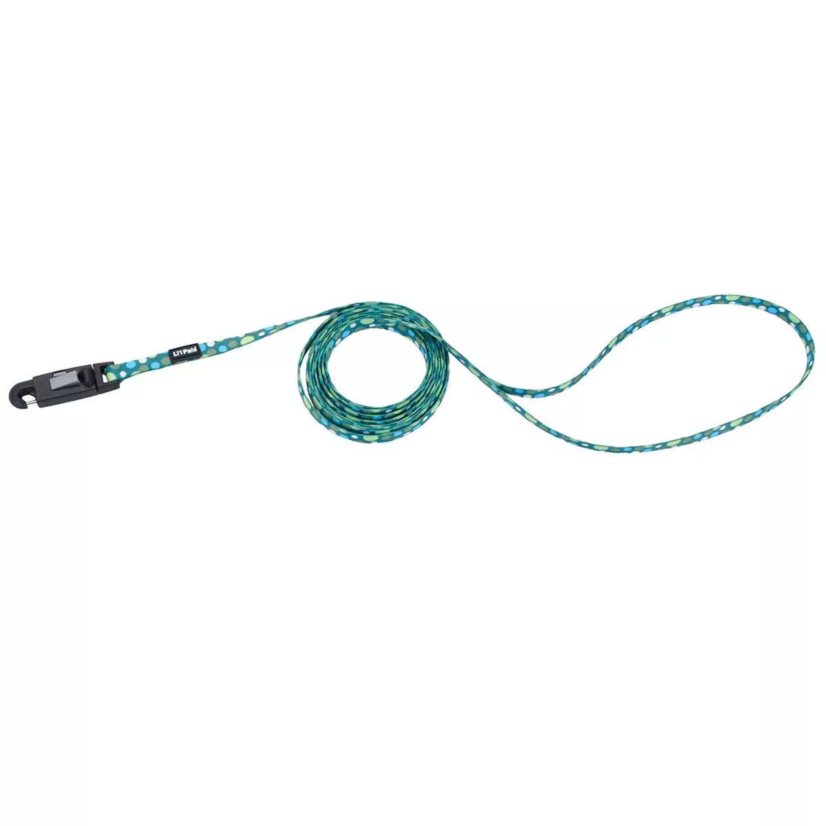Li’l Pals Patterned Dog Leash with E-Z Snap, Green Dots