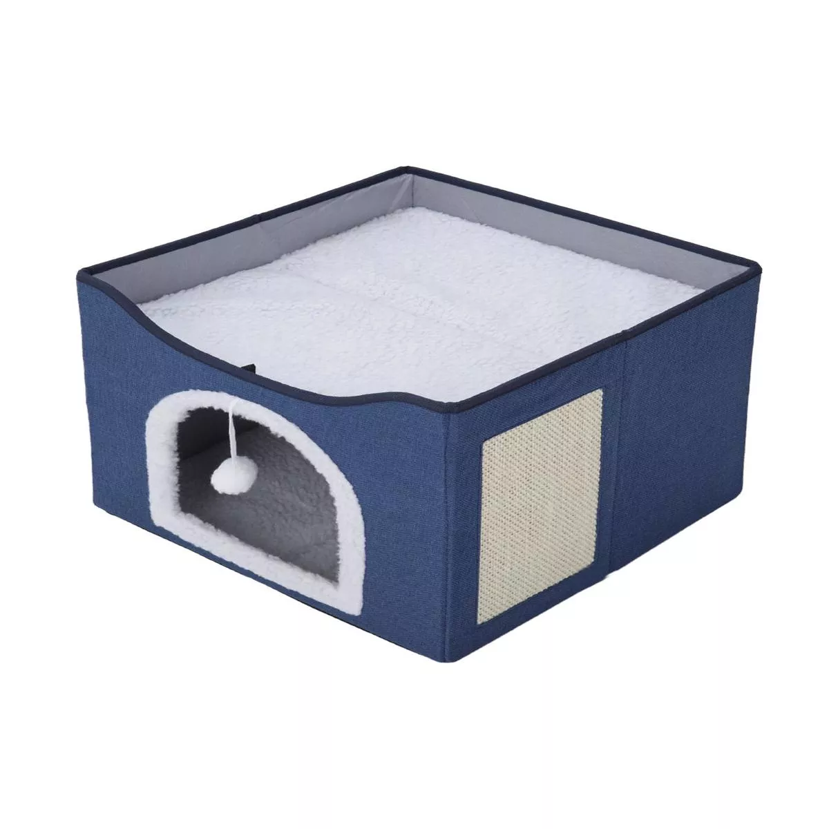 Lifeideas Foldable Multifunctional Cat Bed with Scratching Pad, WF0149
