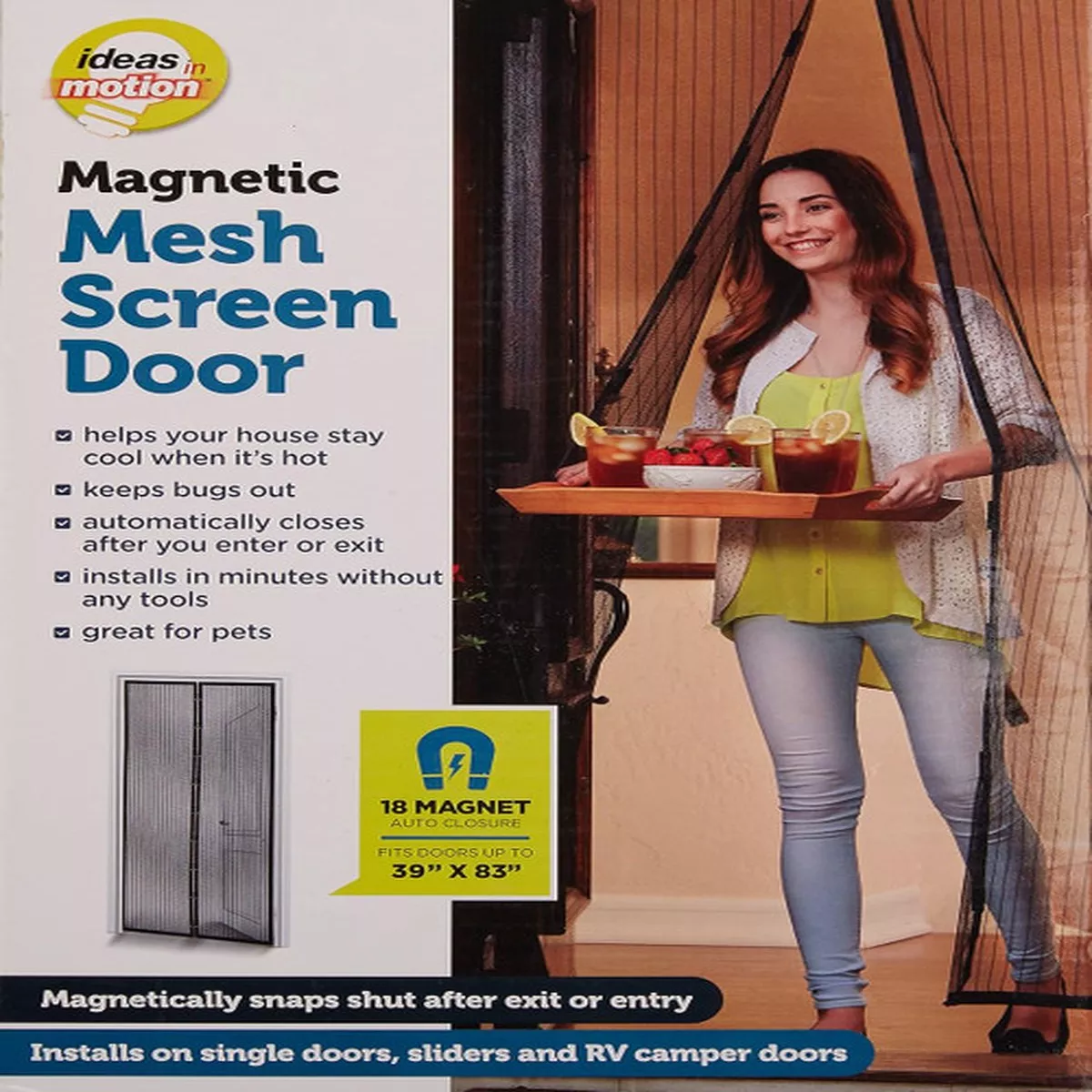 Magnetic Mesh Screen Door