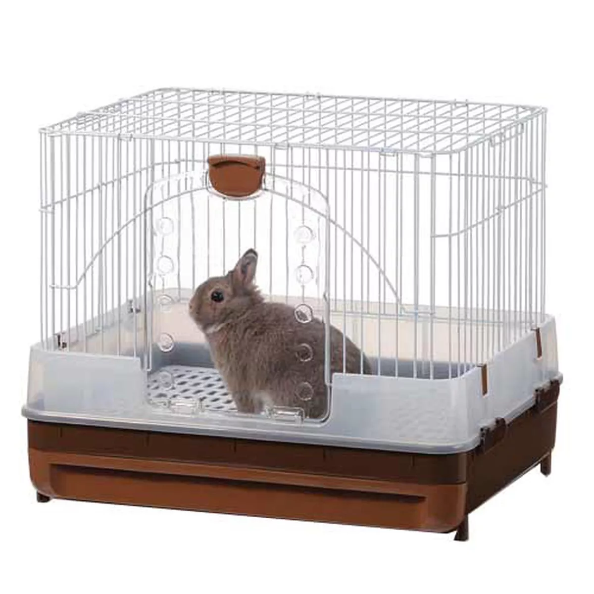 Marukan Rabbit Cage With Pull Out Tray In Brown