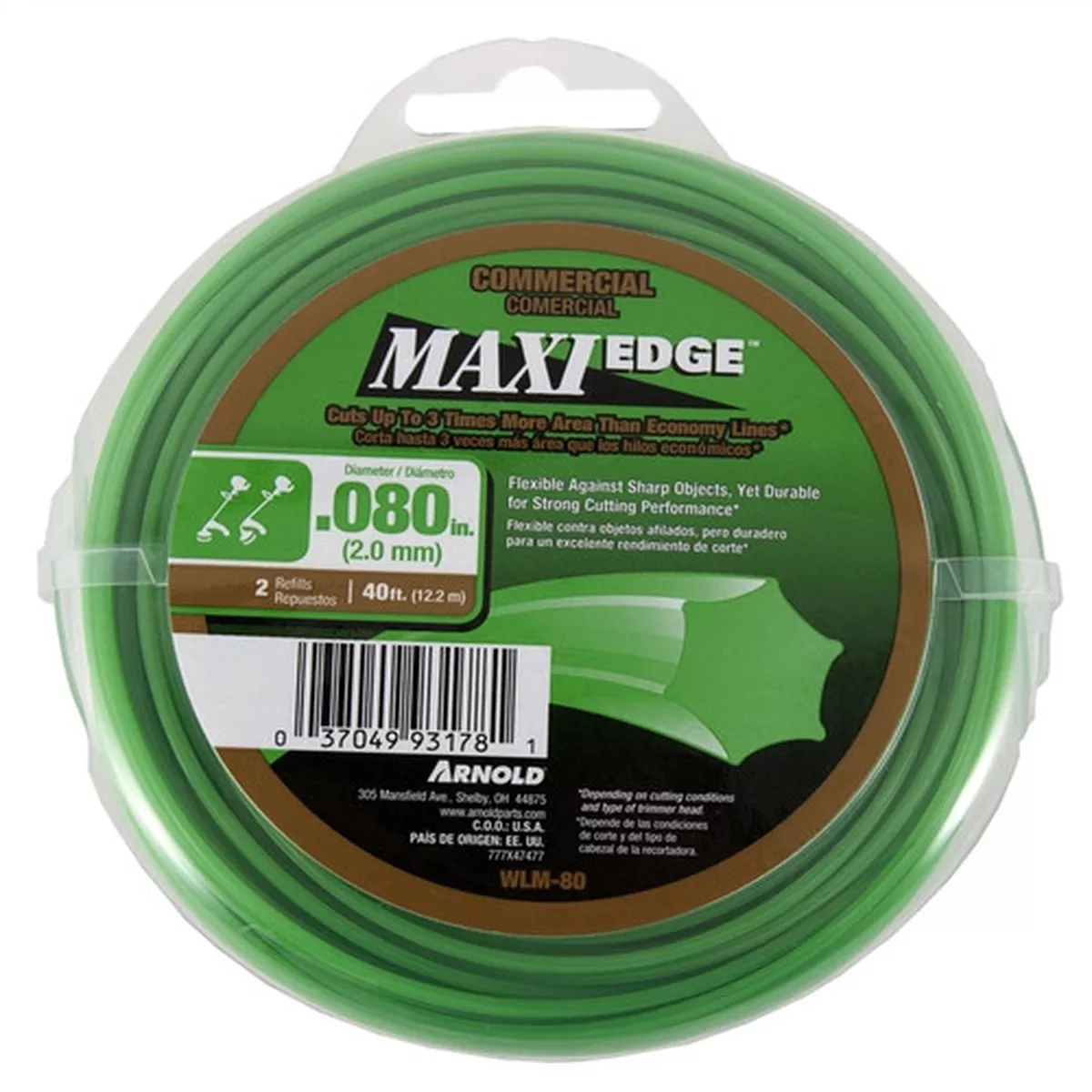 Maxi Edge Polymer Trimmer Line, .08", Green