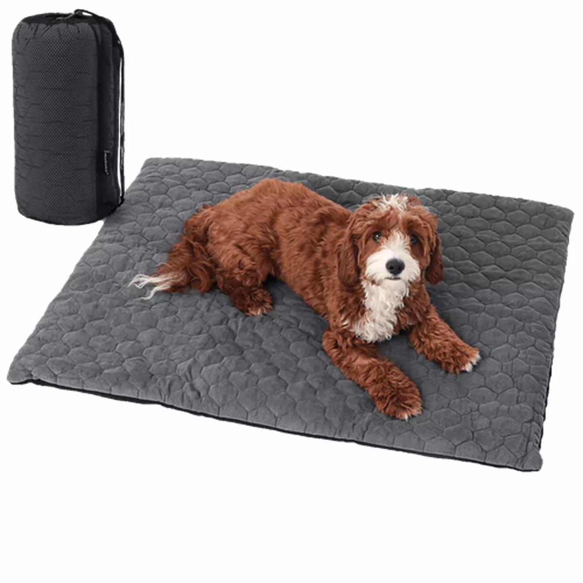 Meadowlark Micro-Suede Portable Pet Bed Grey 36"