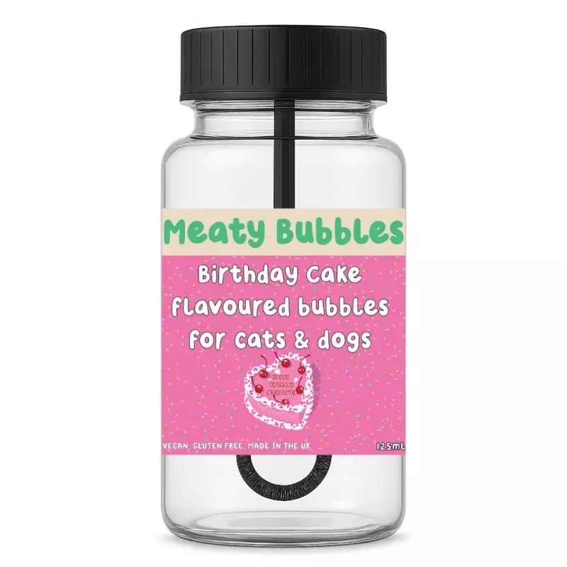 Meaty Bubbles Birthday Cake Bubbles 125ml