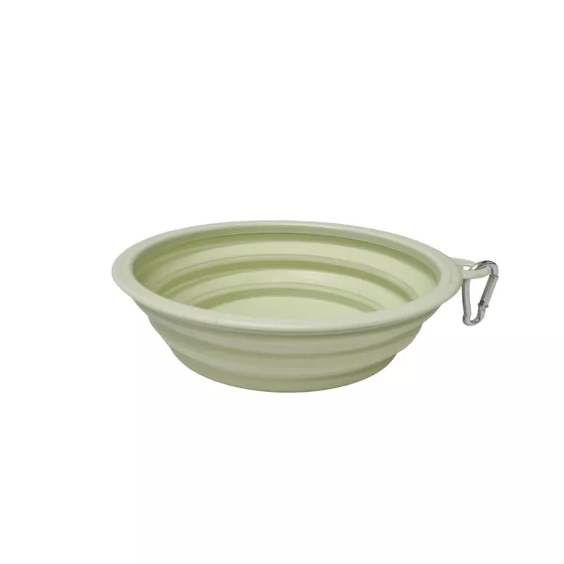 Medium (650Ml) Foldable Dog Bowl – Light Green
