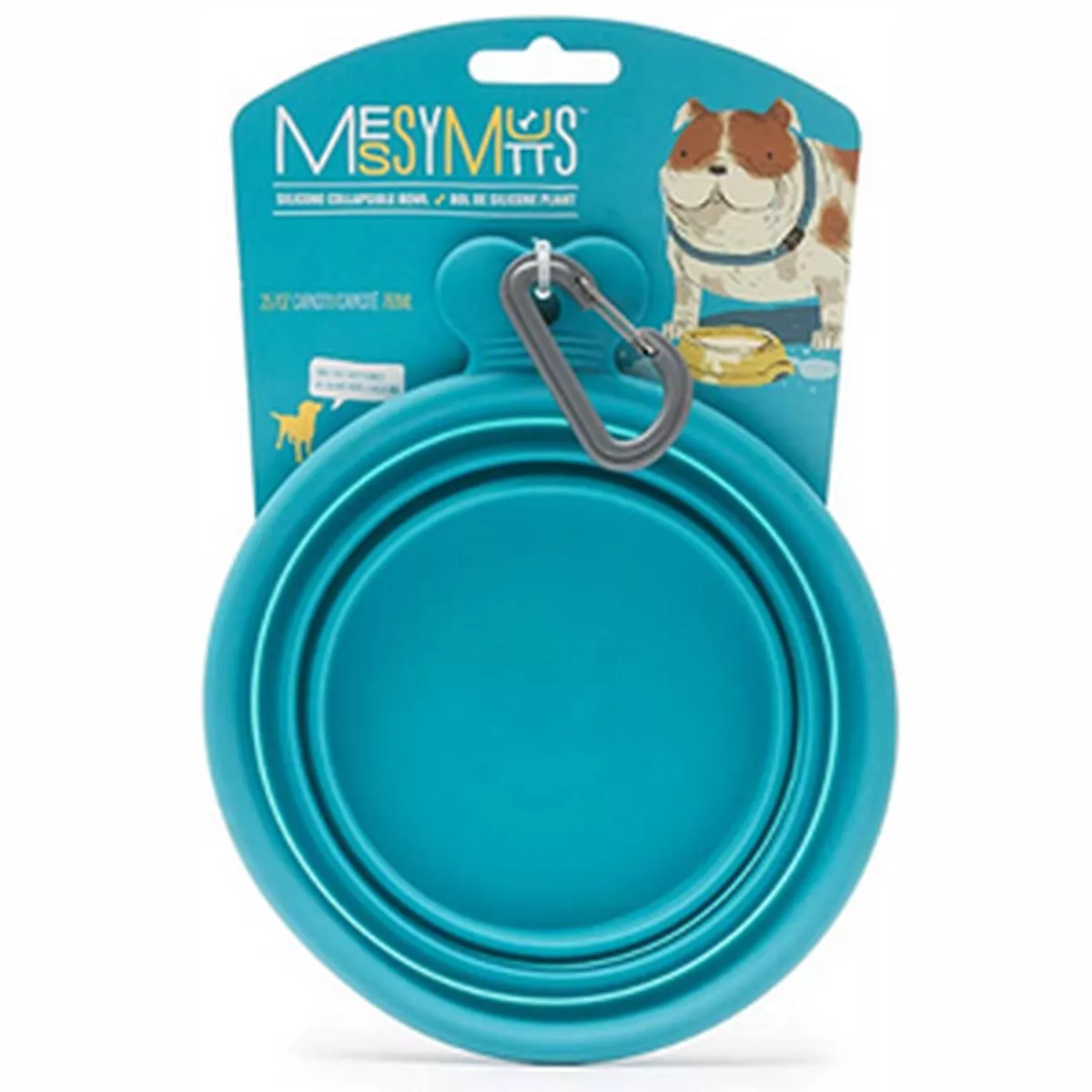 Messy Mutts Collapsible Bowl Blue