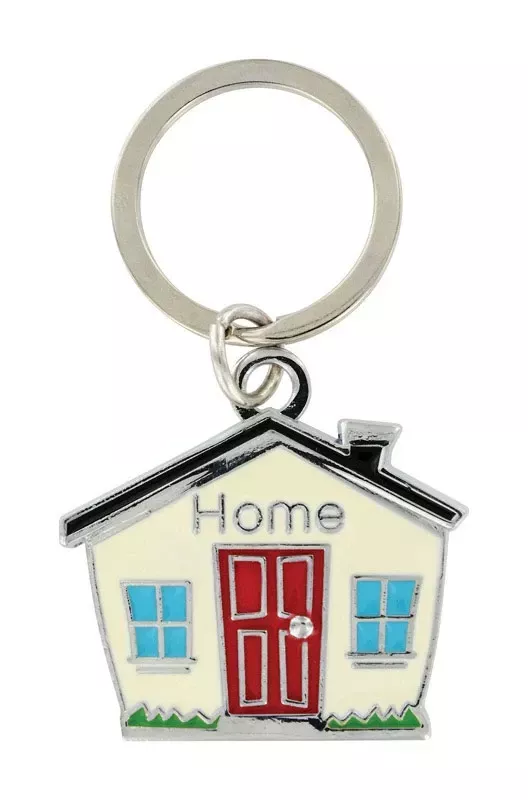 Metal Black/silver House Key Chain – Durable Key Ring Accessory