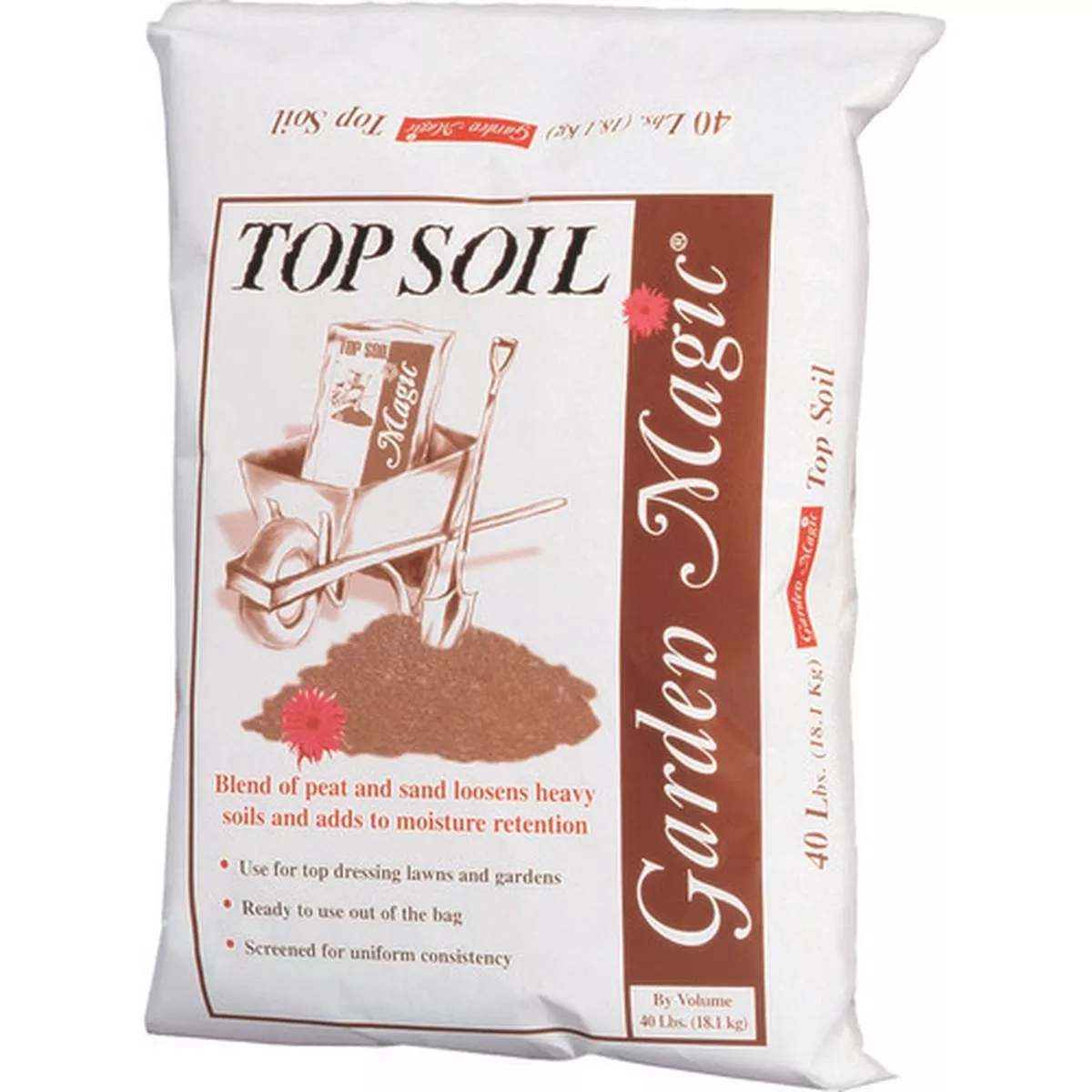 Michigan Peat Garden Magic Top Soil, 40 lbs,