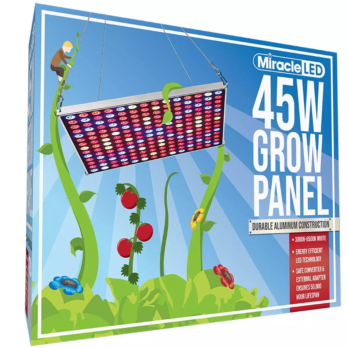 MiracleLED Multi Spectrum Hangable Grow Panel – 45 W