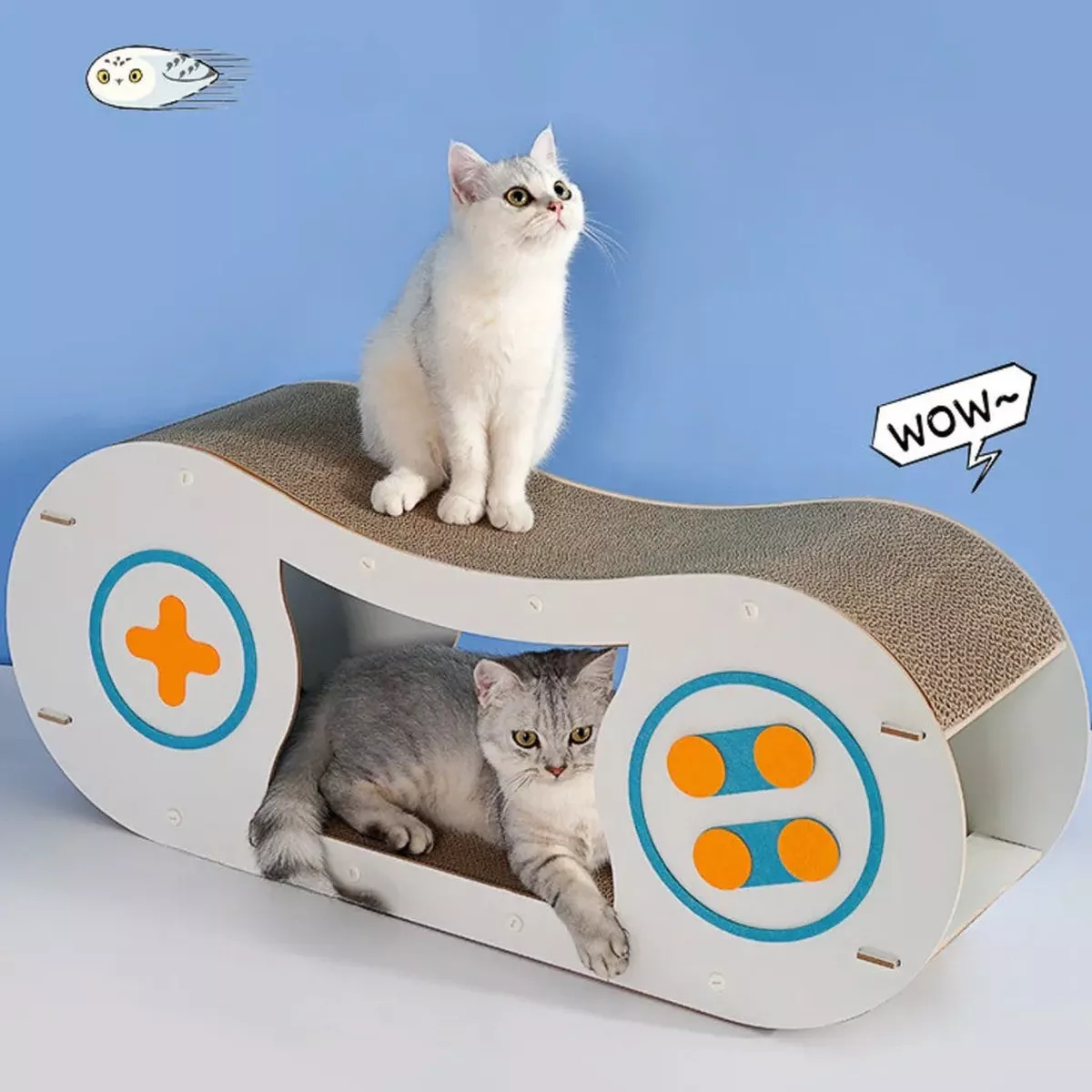 Modern Game Controller white Cat Scratcher 87*27.5*35cm