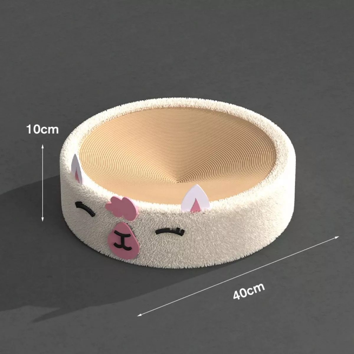 Modern White Llama Cat Scratcher 40*10cm