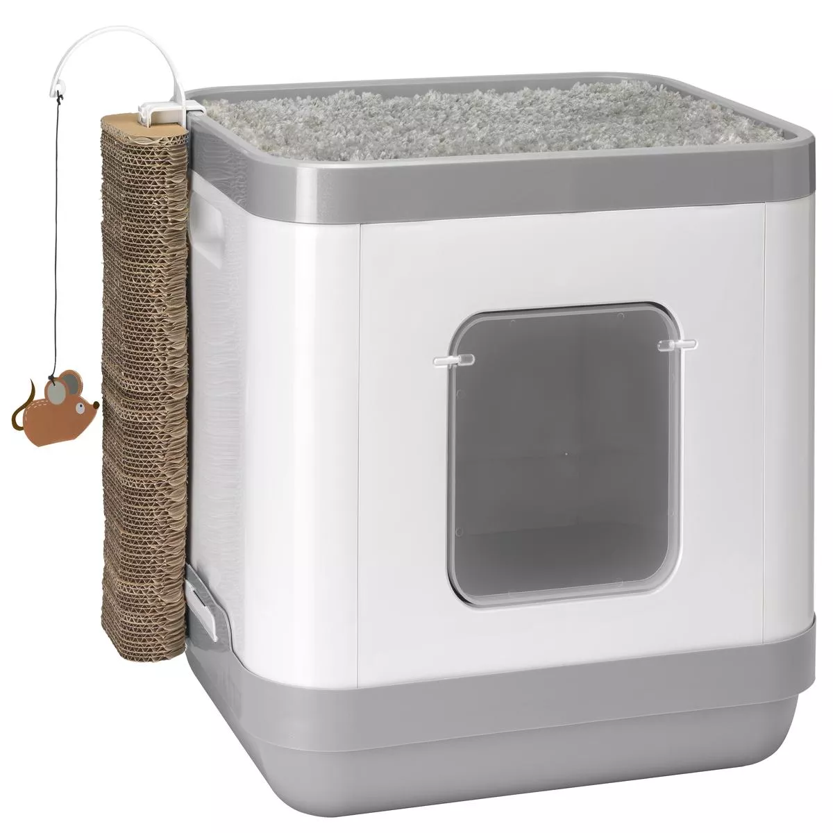 Moderna Cat Concept 3-in-1 Cat Litter Box, Grey