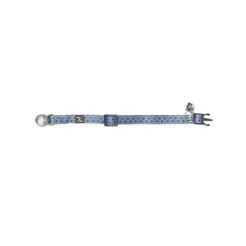 Mog & Bone Cat Neoprene Collar – Navy Ikat