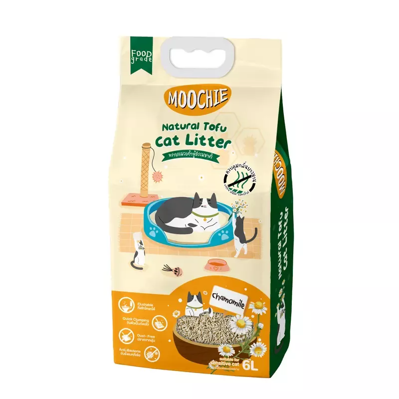 MOOCHIE NATURAL TOFU CAT LITTER – CHAMOMILE 6L
