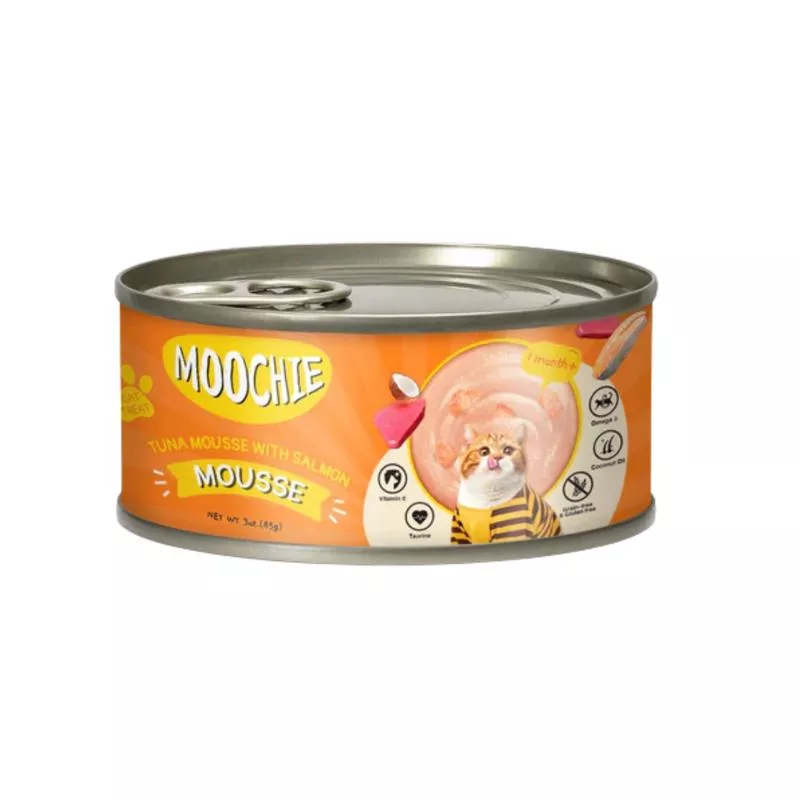 Moochie Tuna Mousse With Salmon Mousse 85G. Can