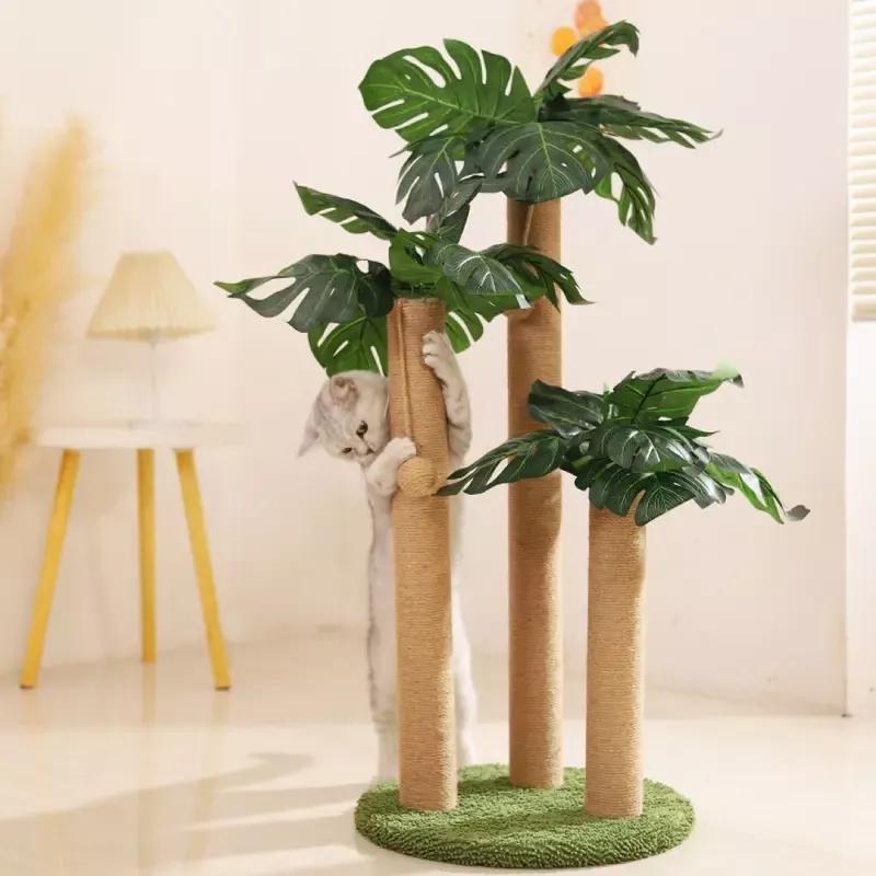Multi-Height Palm Tree Cat Scratcher