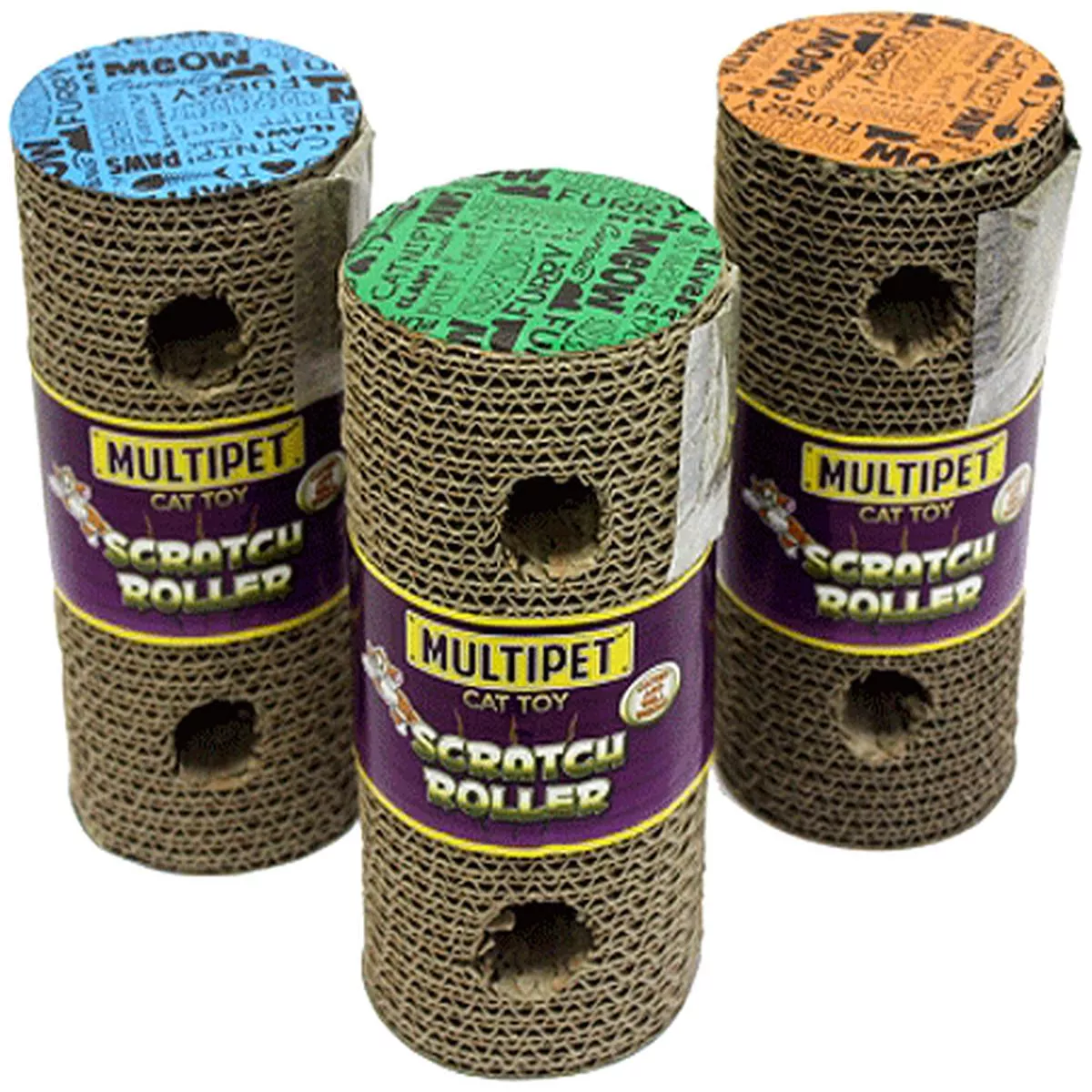 Multipet Cardboard Rolling Cat Scratcher – 7.5″- 1 Unit