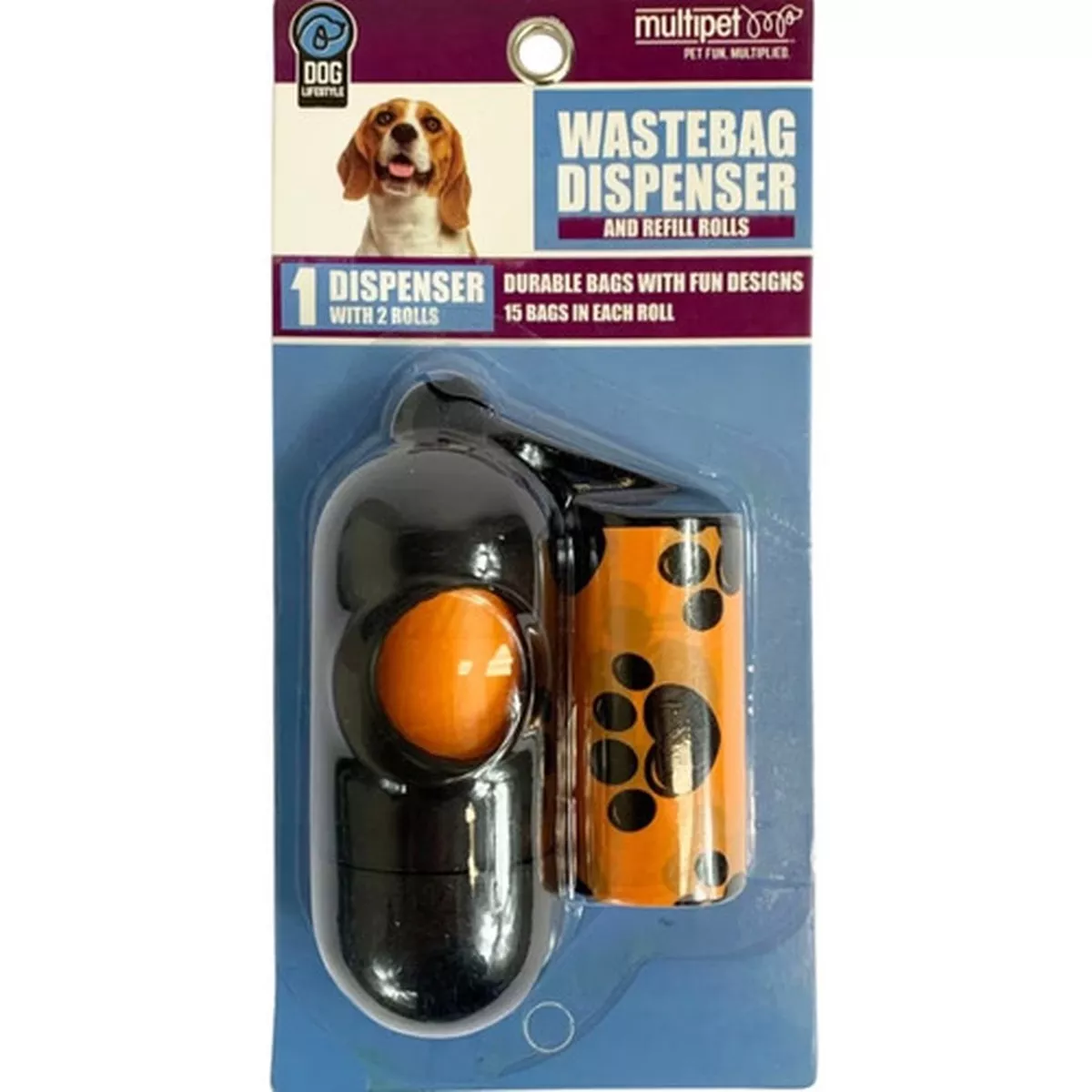 Multipet Waste Bags Holder with 2 Rolls