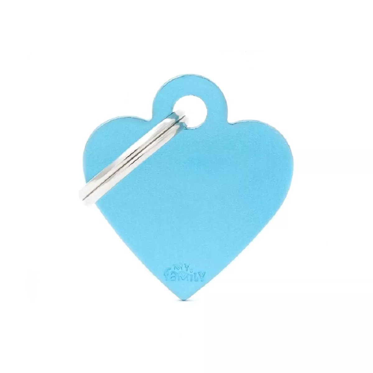 My Family ID Tags Basic Heart Light Blue