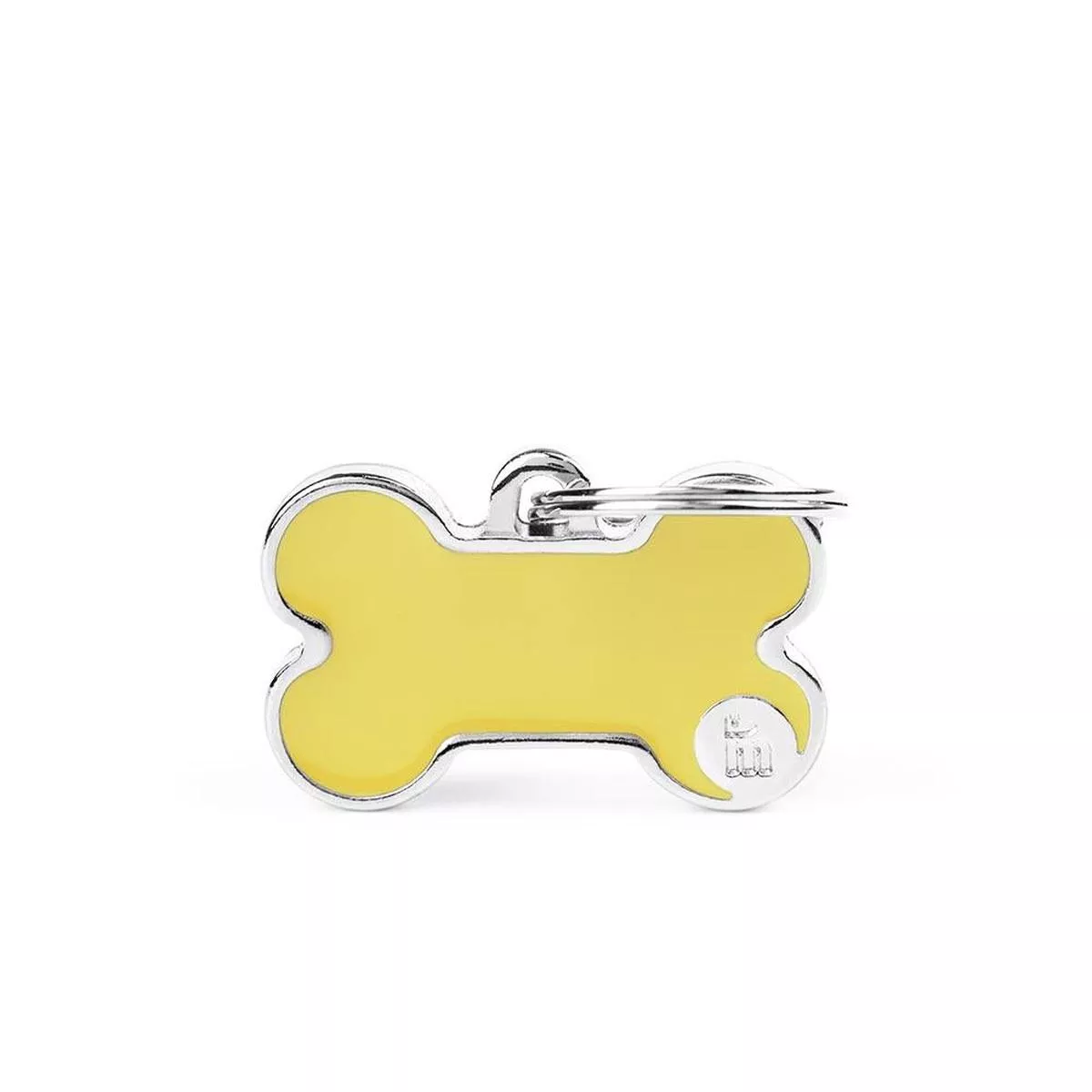 MyFamily Basic Handmade Bone Pet ID Tag, Yellow