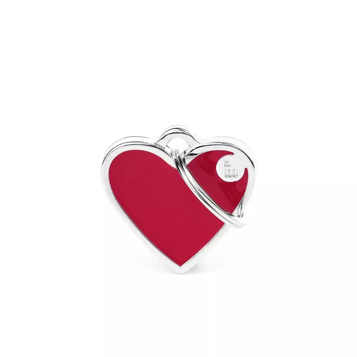 MyFamily Basic Handmade Heart Pet ID Tag, Red