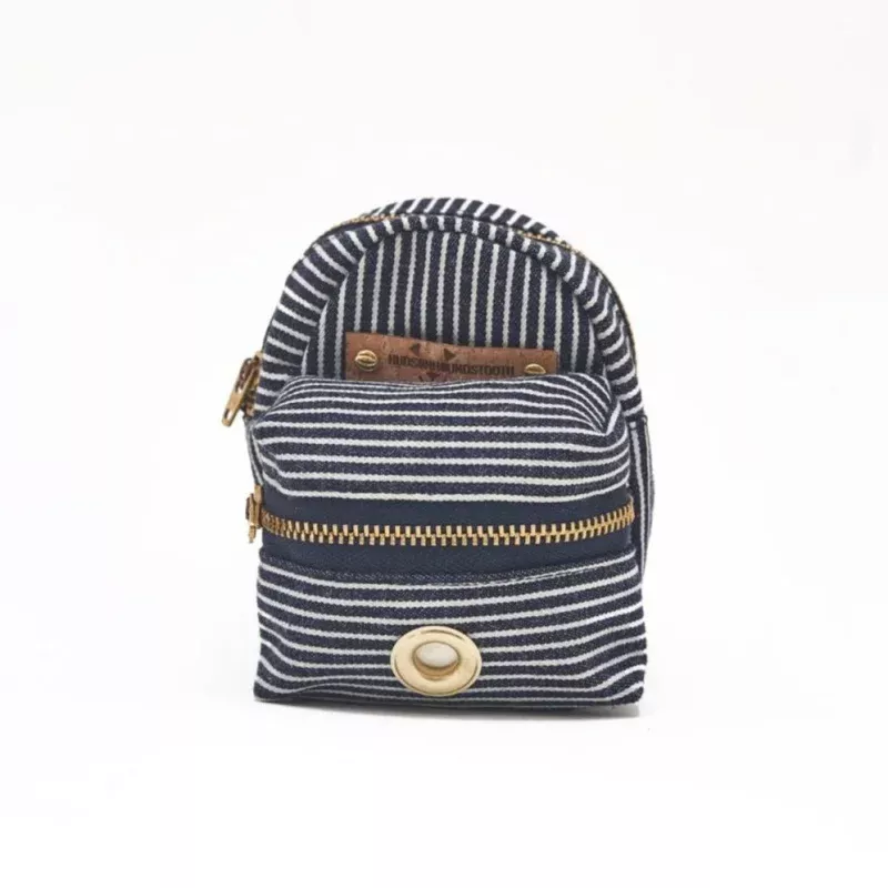 Navy Denim Stripe Backpack