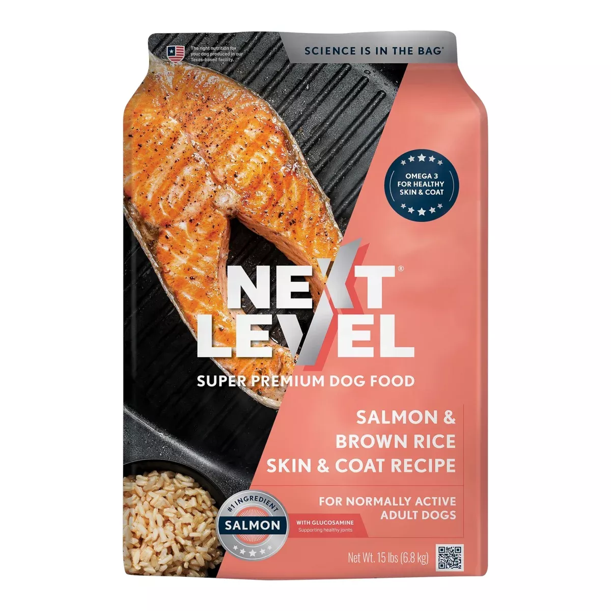 NEXT LEVEL SALMON & BROWN RICESKIN & COAT RECIPE 28LB