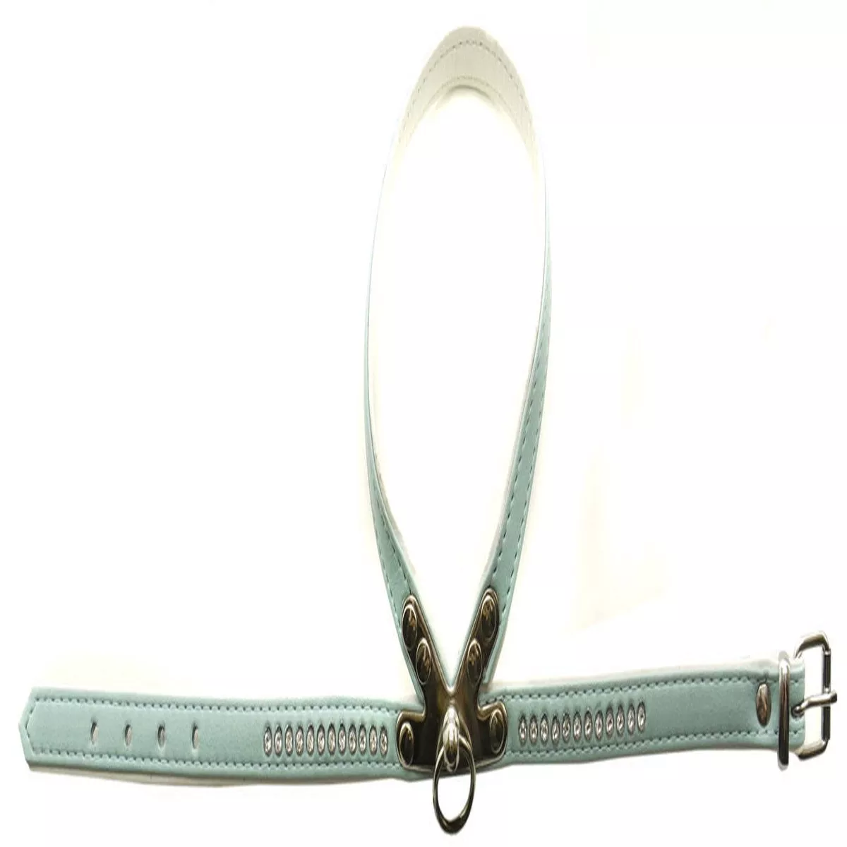 Nobby Dbl Bk Swarovski Crystal Harness Light Blue