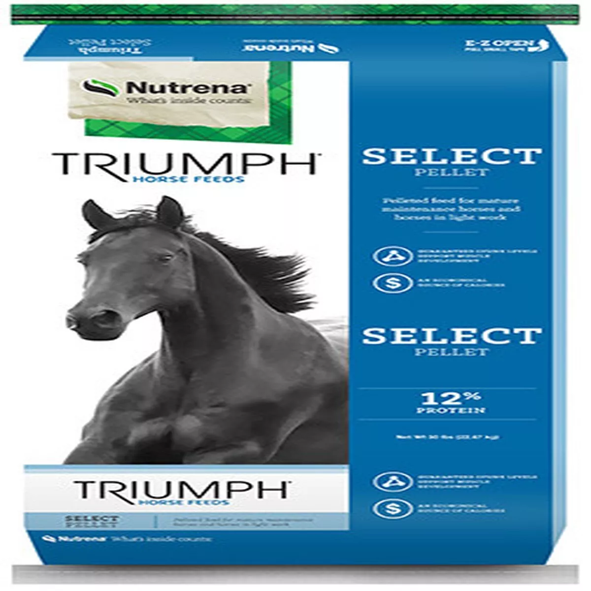 Nutrena Triumph Select Pellet Horse Feed, 50 Pounds
