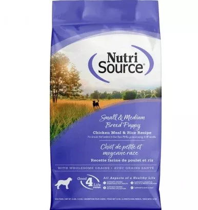 NutriSource Small and Medium Breed Dry Dog Food 5LBS