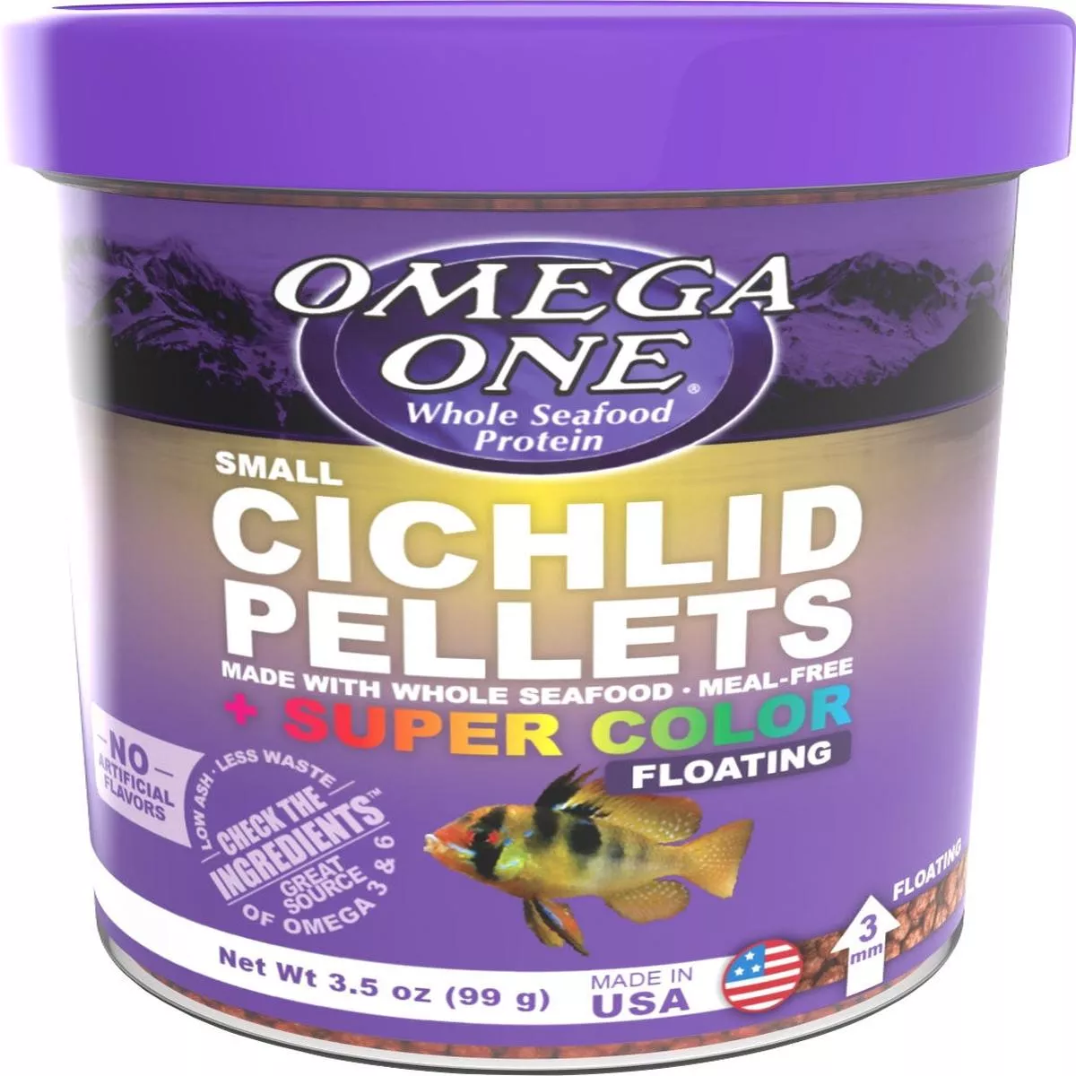 Omega One Cichlid Pellet – SM-3.5 OZ