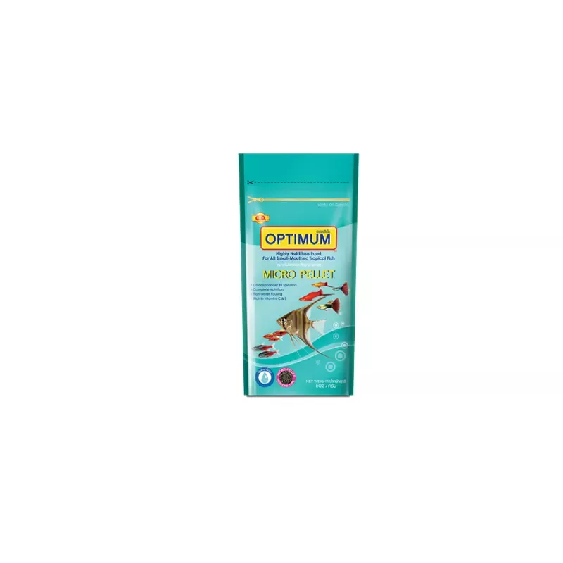 Optimum Fish Food , Floating Micro Pellet, 50 Gm