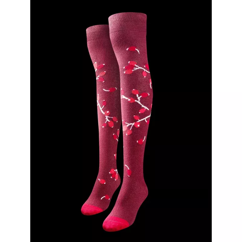 Over the Knee Socks Ripe Rosehips