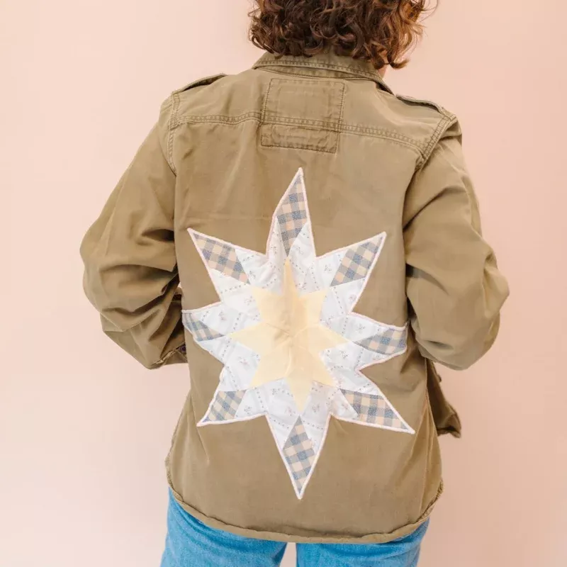 Patchwork Shacket-Medium