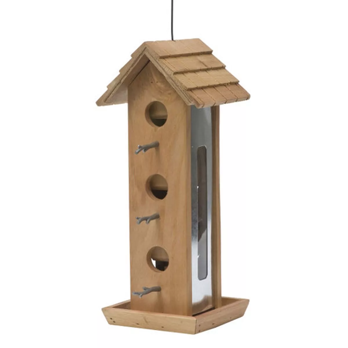 Perky Pet Wood Tin Jay Bird Feeder