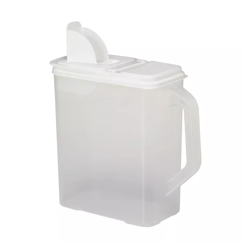 Pet Food Dispenser White Lid / Clear Base