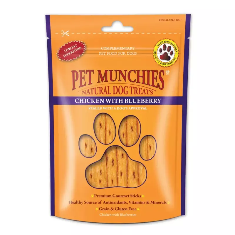 Pet Munchies Chicken with Blueberry 80g