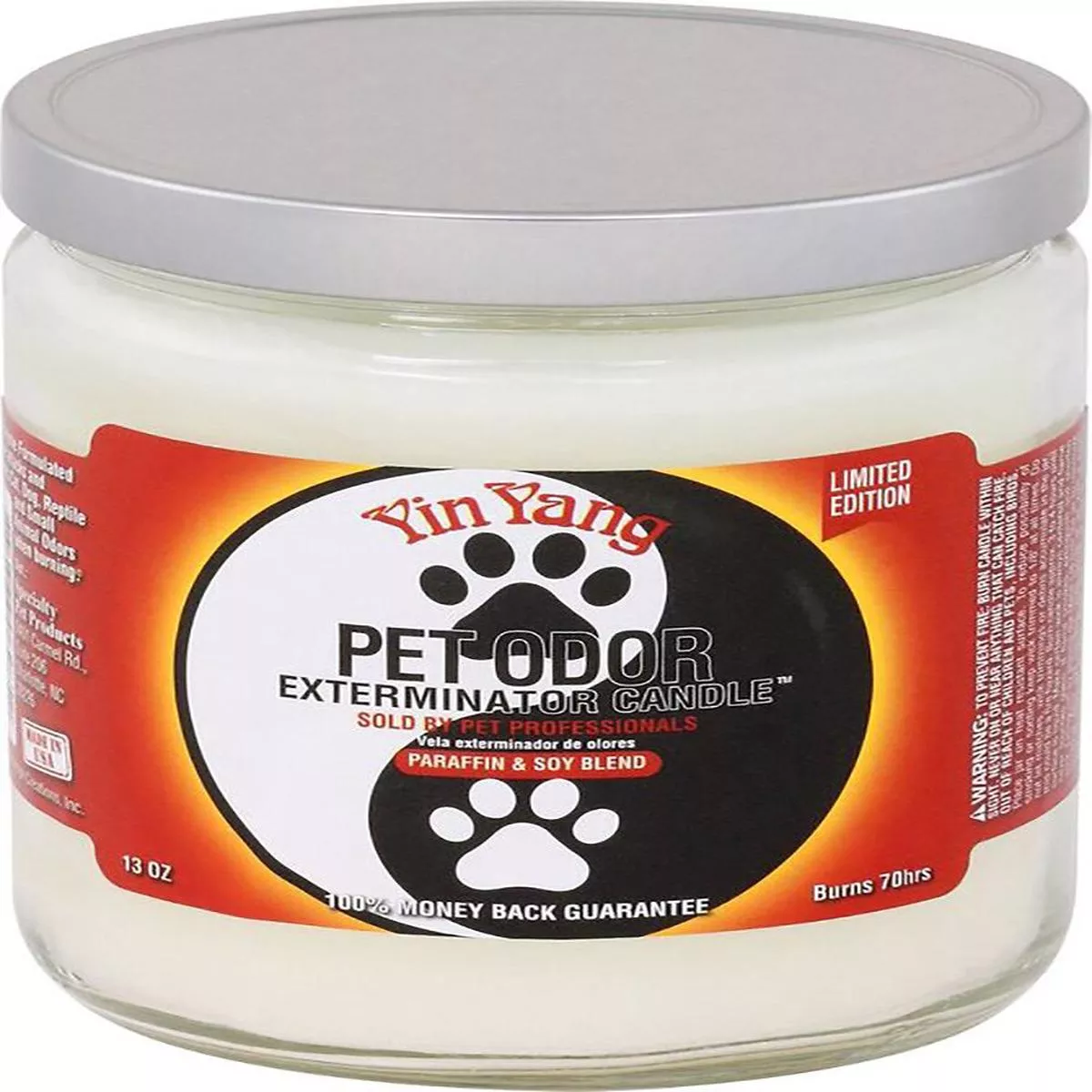 Pet Odor Exterminator Deodorizing Candle Jar, Yin Yang, 13-oz