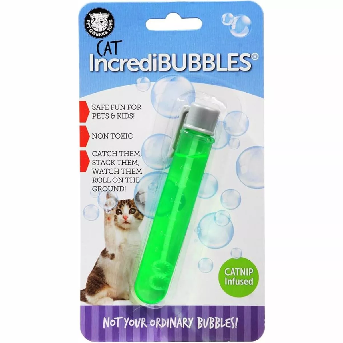 Pet Qwerks Kitty Incredibubbles Catnip Flavored
