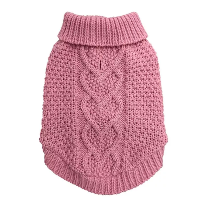 Pet Sweater – Chunky Heart Pink