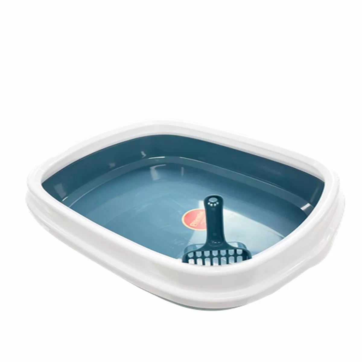 Petential Large Cat Litter Tray Blue