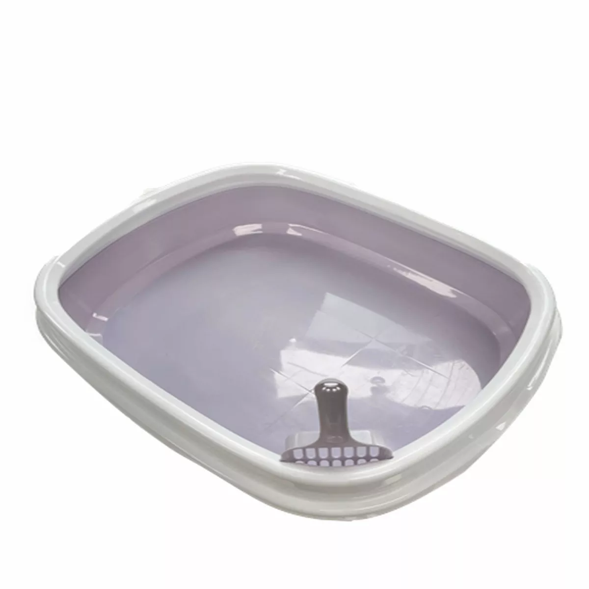 Petential Large Cat Litter Tray Lilac