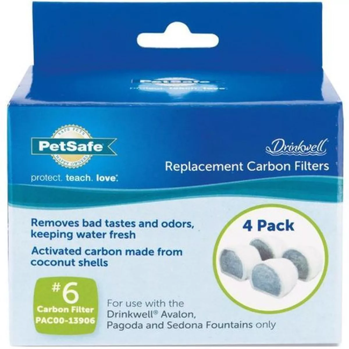 Petsafe Drinkwell Replacement Charcoal Filters, 4 Pack