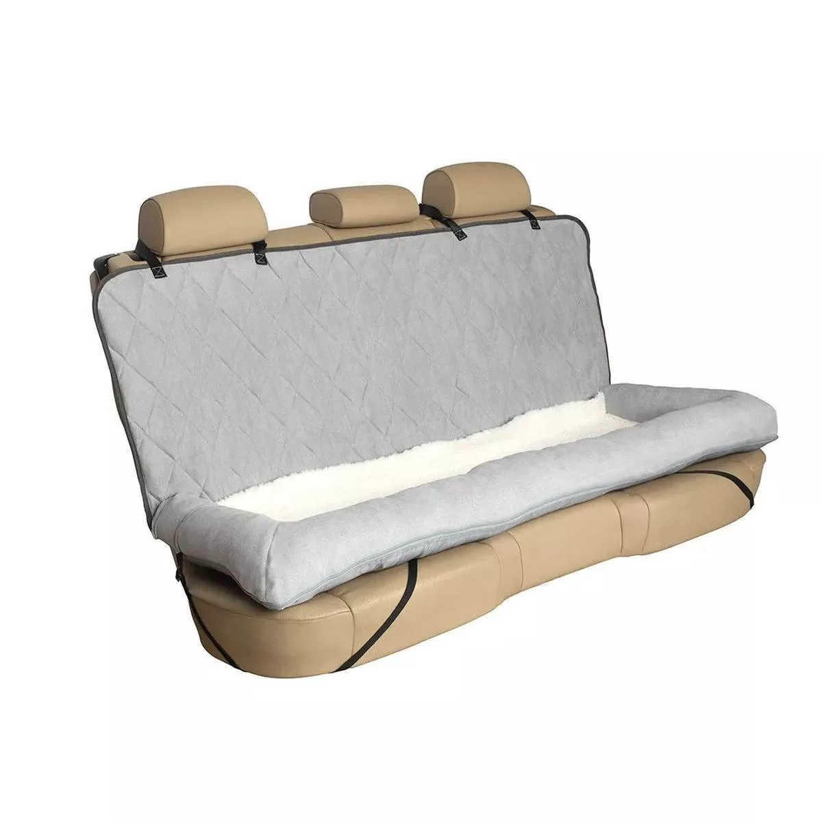 PetSafe Happy Ride Car Dog Bed, Bench Seat, Grey