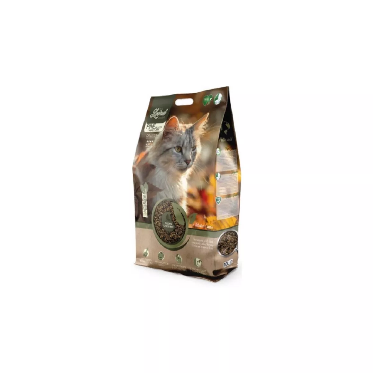 PINE PELLETS WITH ACTIVE CARBON CAT LITTER 10L 4KG