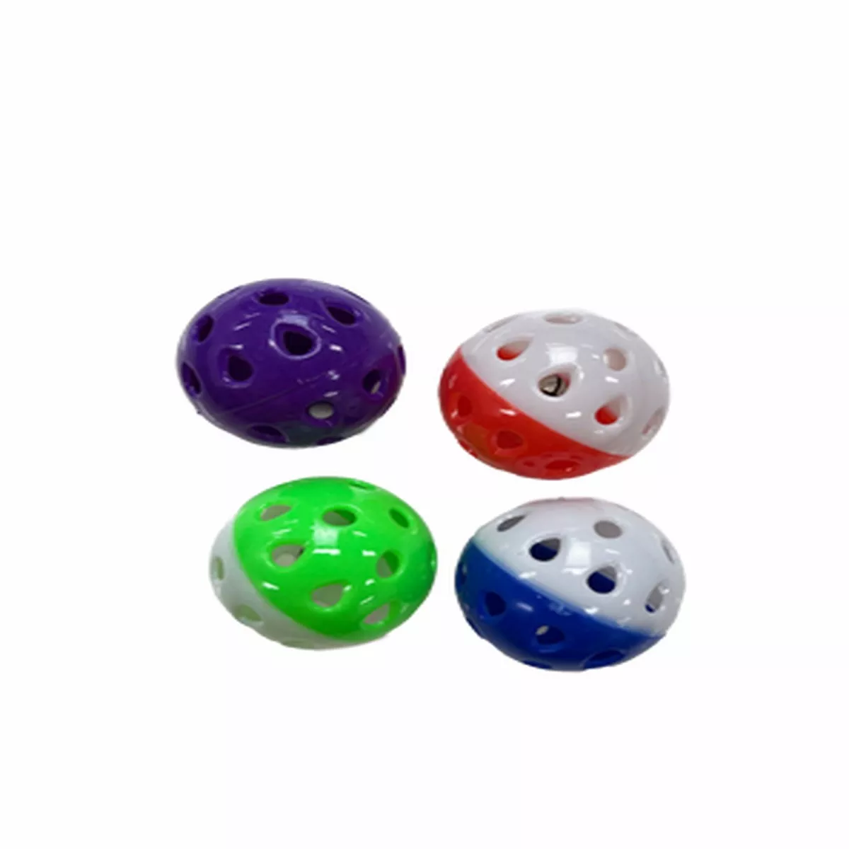 Plastic Ball with Bell Cat Toy - Assorted Colours