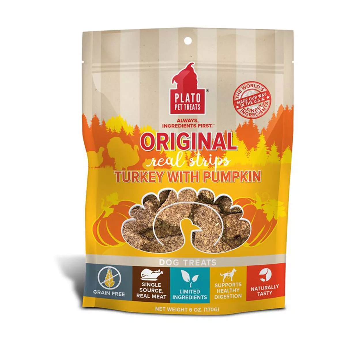 Plato Strips – Turkey & Pumpkin | 18oz