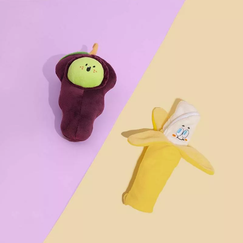 Plush Squeaky Dog Toy – Fruit