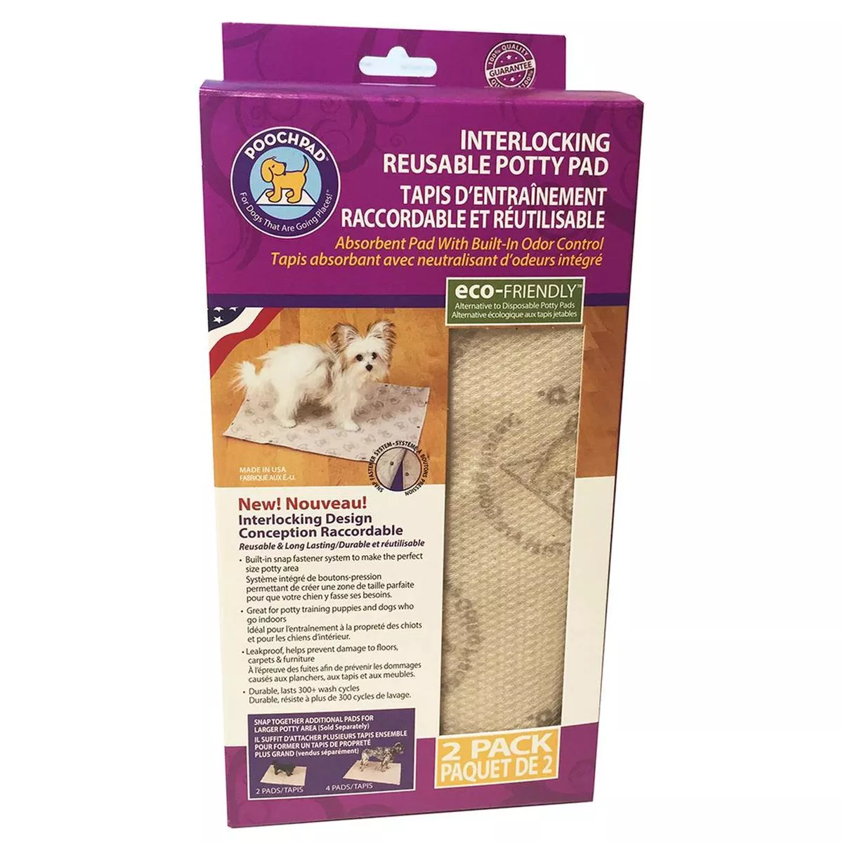 PoochPad Interlocking Reusable Potty Pad, White